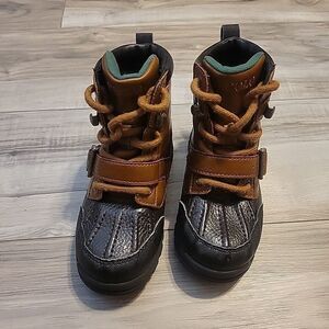 Polo Ralph Lauren Colbey‎ Mid II Boots Kids 9 Brown Performance Duck Boots
